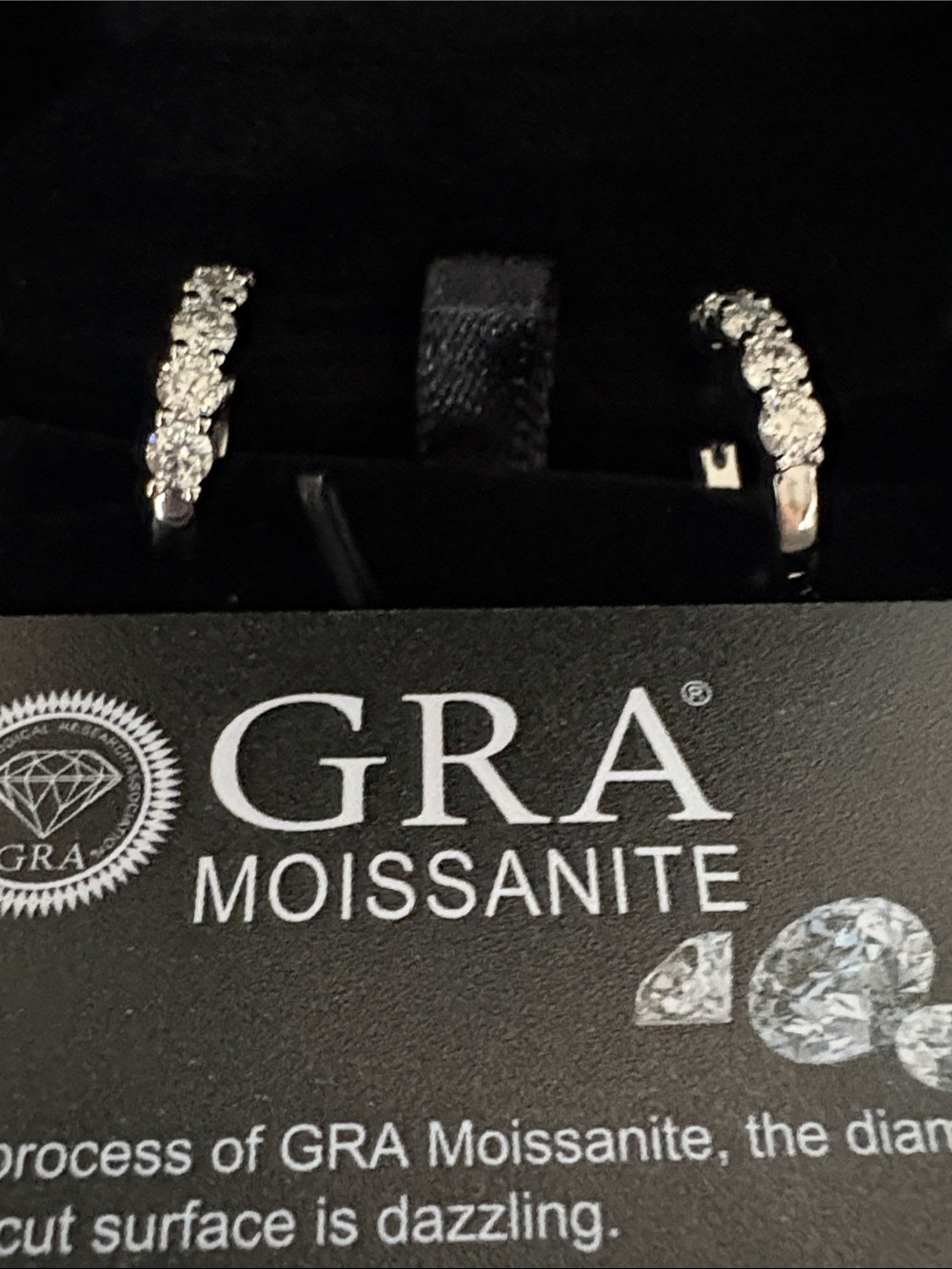 KRKC & CO Moissanite sterling hoop earrings 2.00cttw